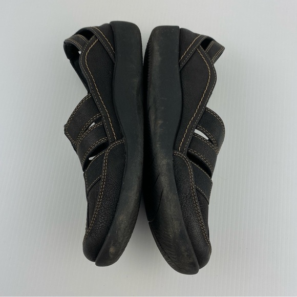 Clarks Cloudstepper Shoes Black Size 8 Slip on Loafers - Picture 3 of 11